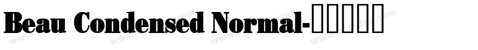 Beau Condensed Normal字体转换